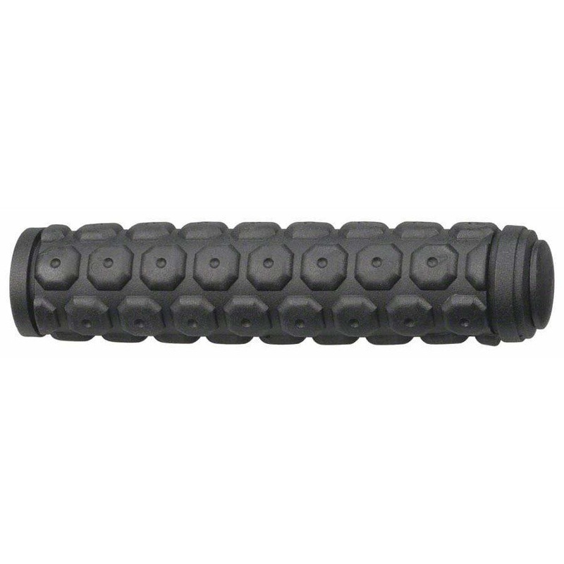 Double Density Bike Handlebar Grips – Black, Long Black
