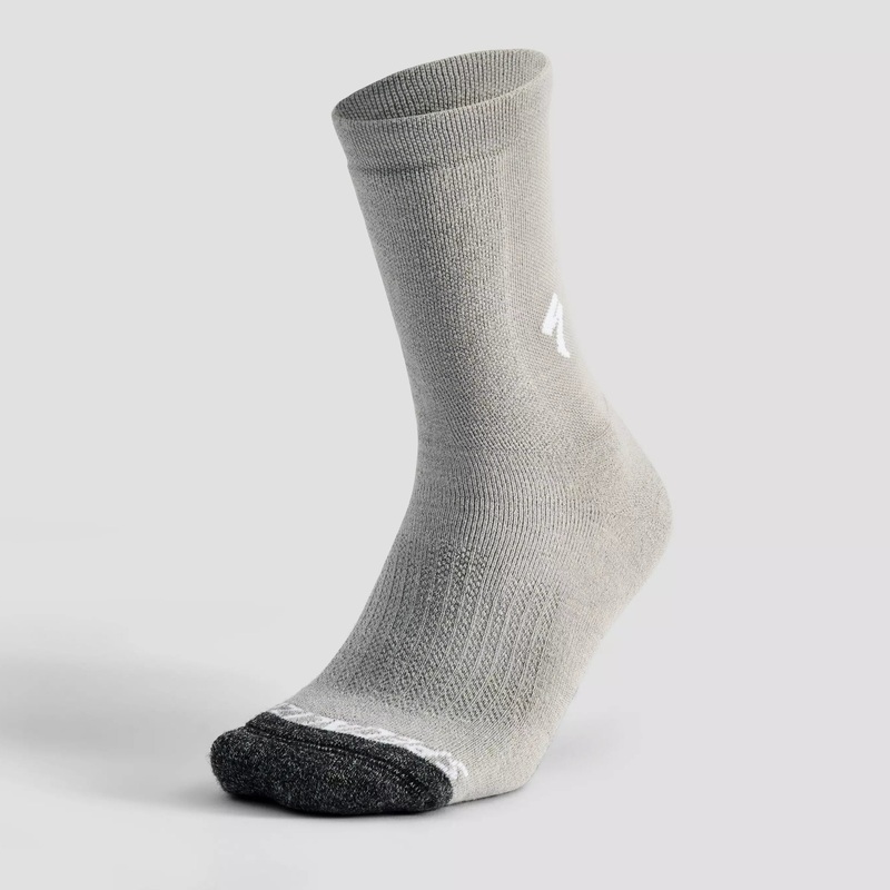 Merino Deep Winter Tall Socks – Heather Grey S