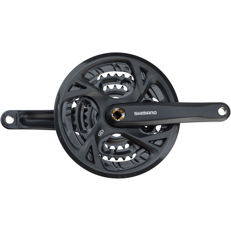 Altus FC-M371 Crankset – 170mm 9-Speed 48/36/26t Riveted Square Taper JIS Spindle Interface BLK