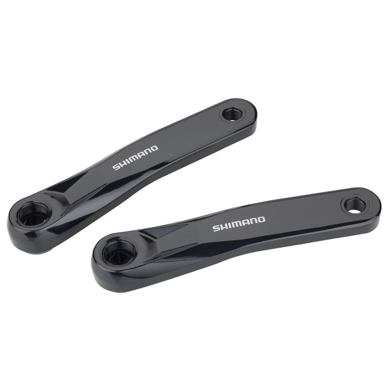 STEPS FC-E5010 Ebike Crank Arm Set – 165mm Square Taper JIS Spindle Interface BLK