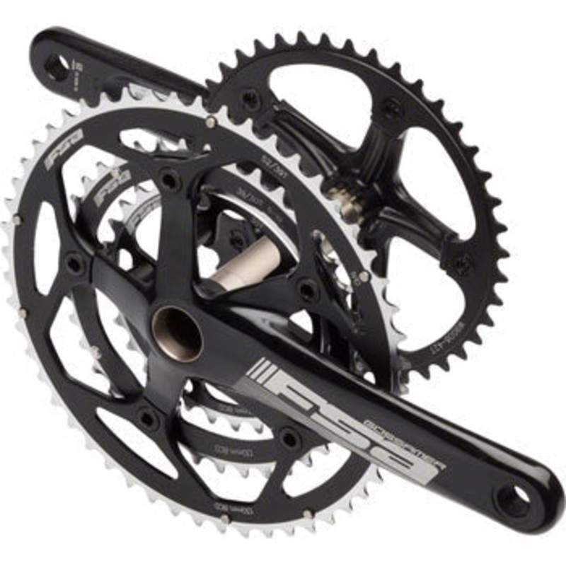 Gossamer Tandem Rear Crankset – 172.5mm 10-Speed 52/39/30t 130/74 BCD MegaExo Spindle Interface BLK