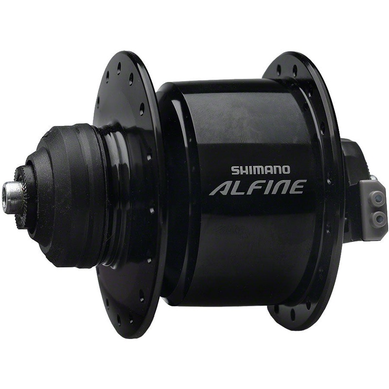 Alfine DH-S501 Dynamo Front Hub – QR x 100mm Center-Lock Black 36h