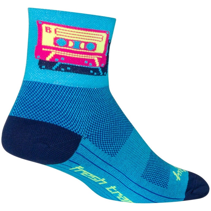 Classic Mixtape Bike Socks – Blue Blue Large/X-Large