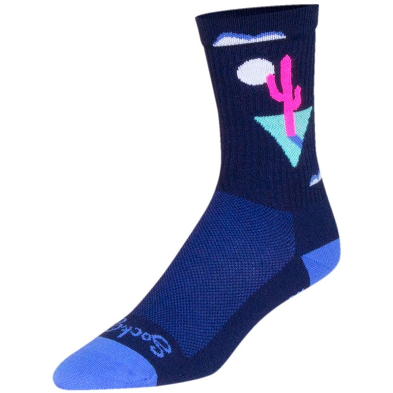 Crew Cactal Bike Socks – Blue Blue Small / Medium