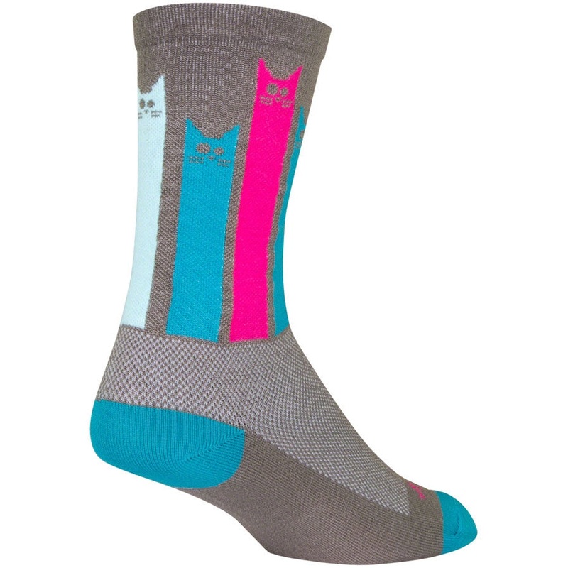 Crew Felines Bike Socks – Gray Gray Small / Medium