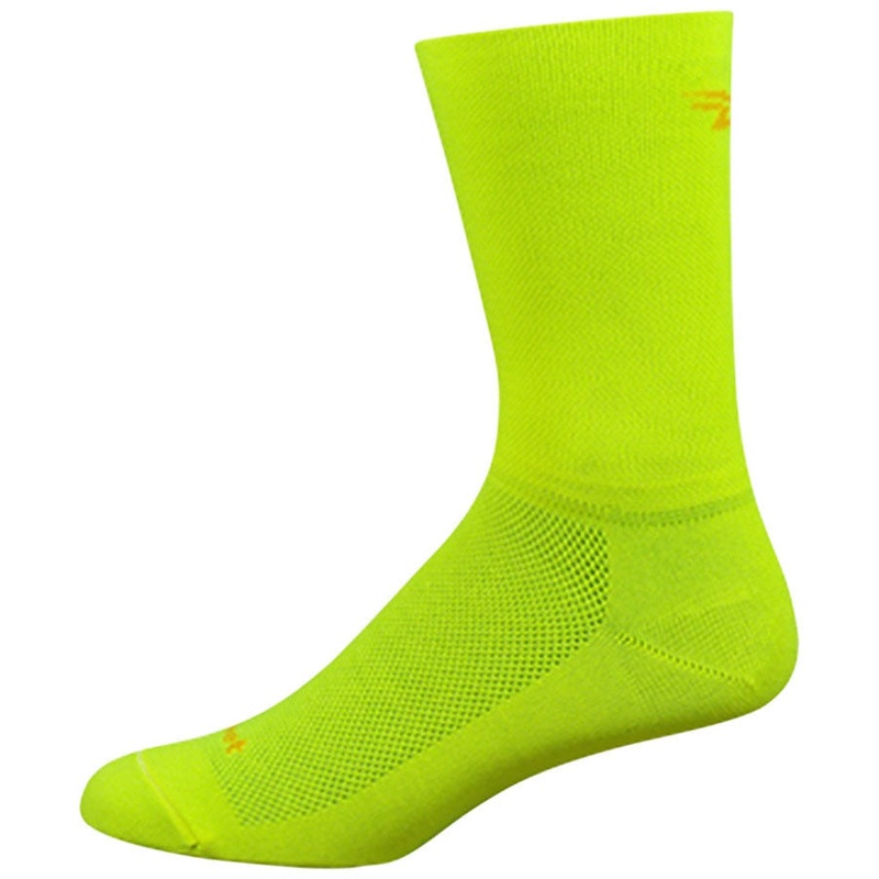 Aireator D-Logo Double Cuff Bike Socks – Yellow Yellow Small