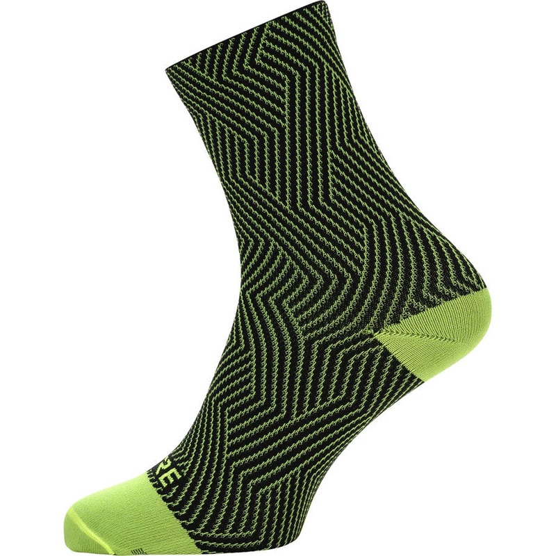 C3 Mid Bike Socks – Yellow/Black Yellow/Black 6-7.5