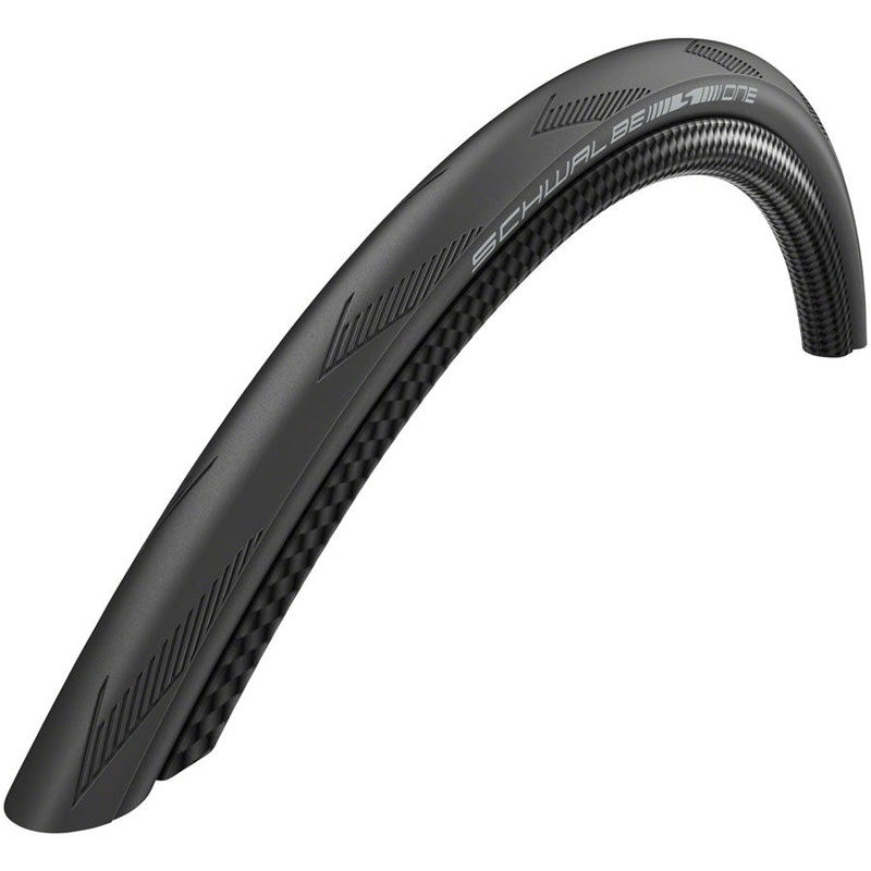 One Road Bike Tire – 700 x 25, Clincher, Wire, Black, RaceGuard 700 x 25c