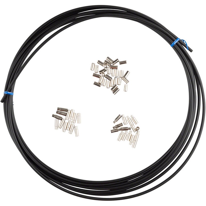 SP51 Derailleur Housing 5mm x 25 feet Black with End Caps