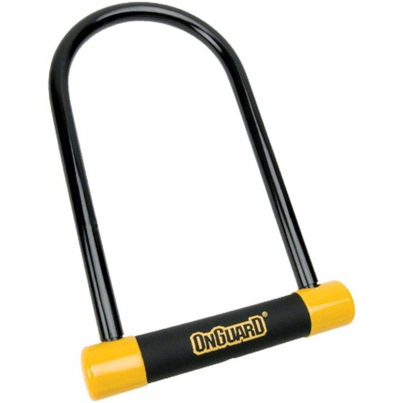 BullDog Series U-Lock – 5 x 9″, Keyed, Black/Yellow, Includes bracket