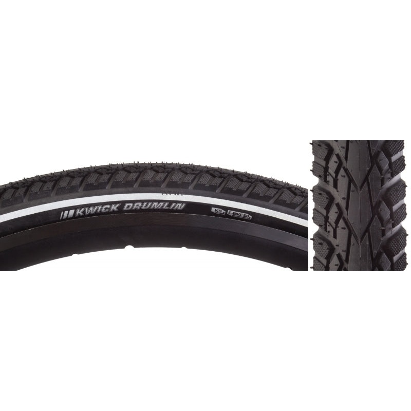 Kwick Drumlin Tire – 700 x 35 Clincher Wire Black/Reflective 60tpi 700 x 35c