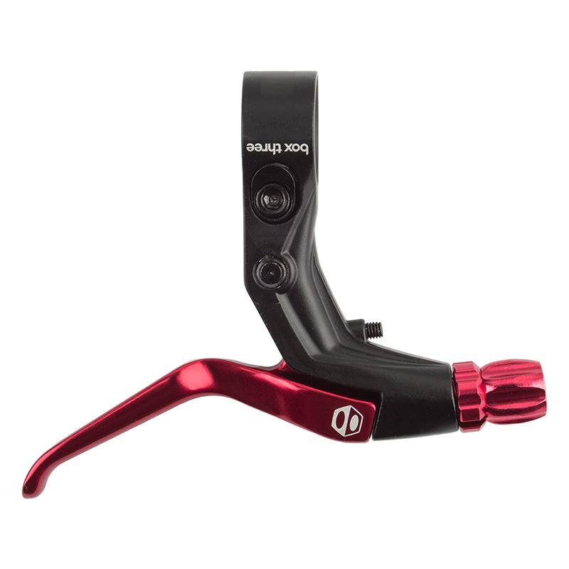 Box Three Brake Lever Red Single Long
