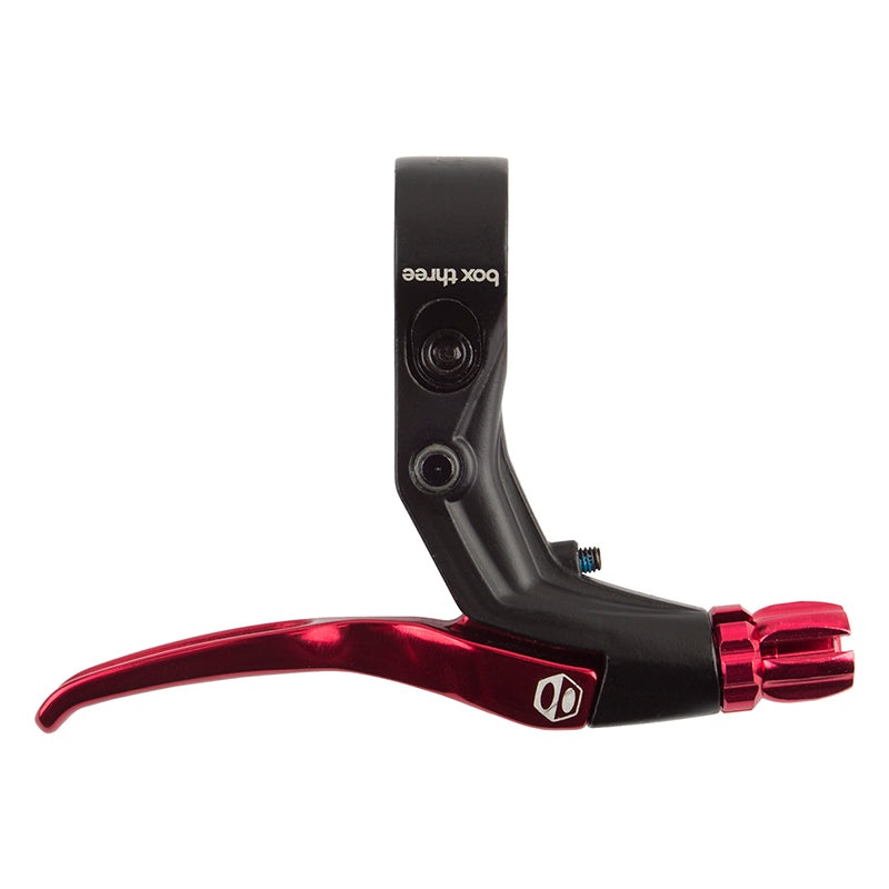 Box Three Brake Lever Red Single Short