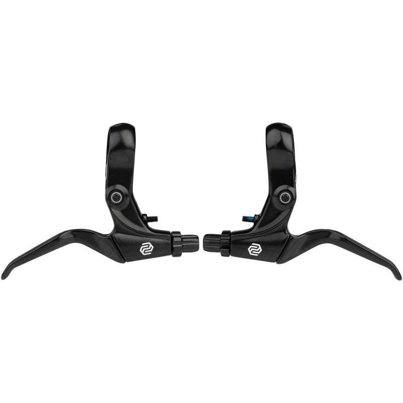 XL-378 Brake Lever Set – Long Pull 2-Finger Tooled Reach Adjust For Linear Pull Brakes BLK