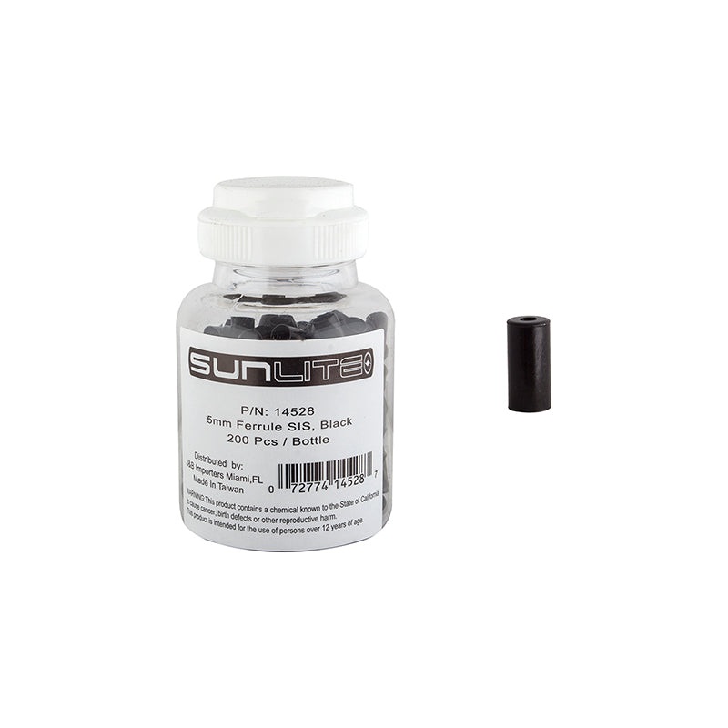 Cable Ferrules SIS 5mm Alloy Black Bottle of 200