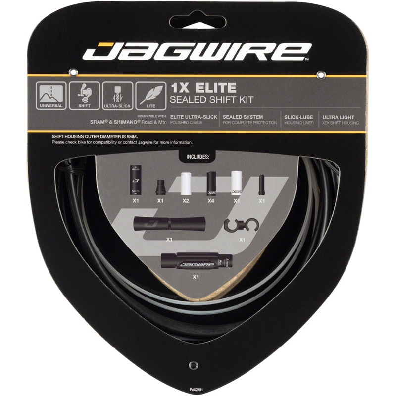 Elite Sealed Shift Cable Kit – SRAM/Shimano Polished Ultra-Slick Cables Black