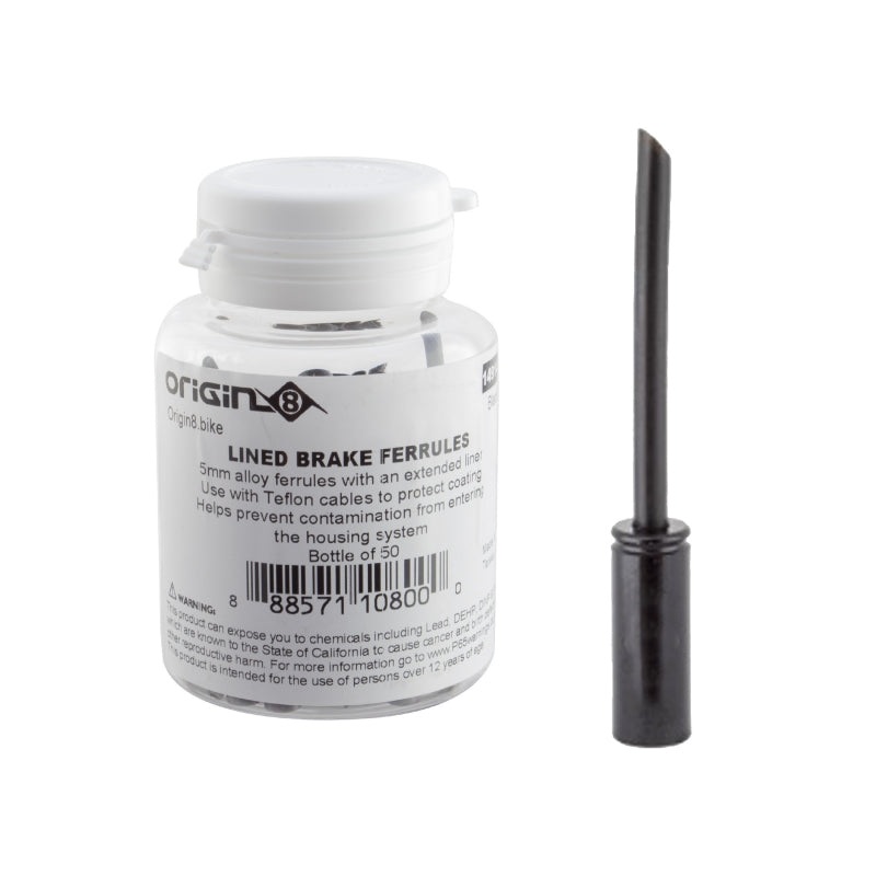 Lined Brake Ferrules Brake 5mm Black