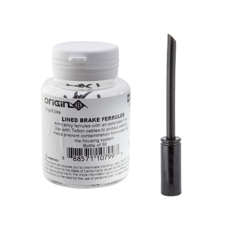 Lined Gear Ferrules Gear 4mm Black