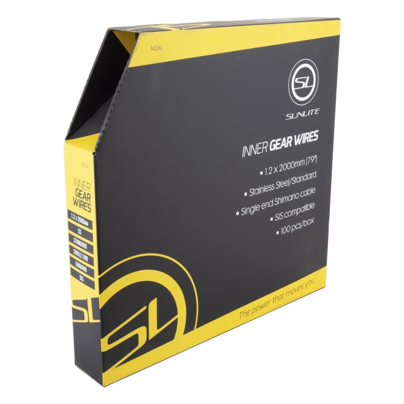 Shift Cables  2000mm 1.2mm SS 100/bx MTB/Road