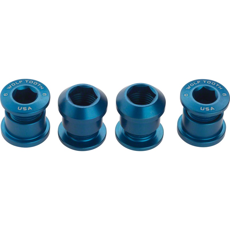 1x Chainring Bolt Set – 6mm Dual Hex Fittings Set/4 Blue
