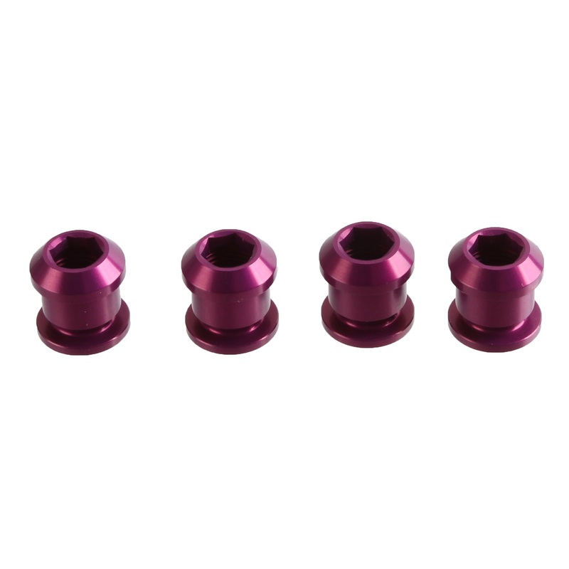 1x Chainring Bolt Set – 6mm Dual Hex Fittings Set/4 Purple
