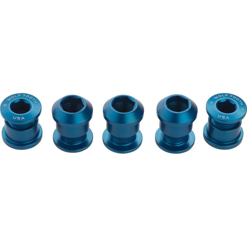 1x Chainring Bolt Set – 6mm Dual Hex Fittings Set/5 Blue