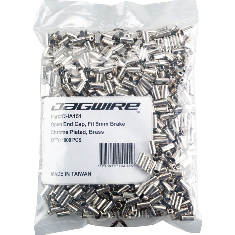 5mm Open Pre-Crimped End Caps Refill Bag of 1000 Chrome Plated