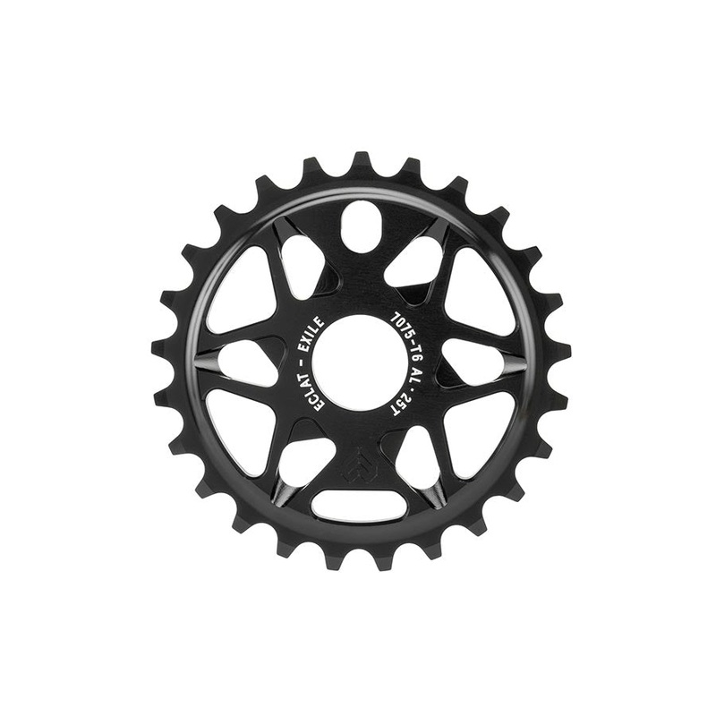 Exile Chainring Teeth: 25 7075-T6 Aluminum Black