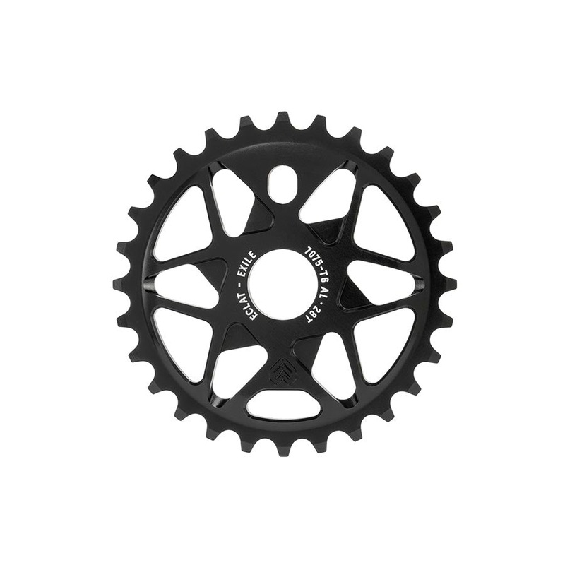 Exile Chainring Teeth: 28 7075-T6 Aluminum Black