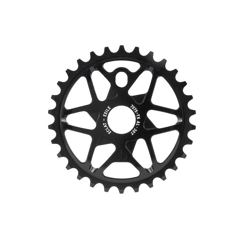 Exile Chainring Teeth: 30 7075-T6 Aluminum Black