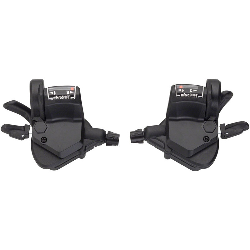 Mezzo Thumb-Tap Shifter Set 8-Speed Triple Optical Gear Indicator Shimano Compatible