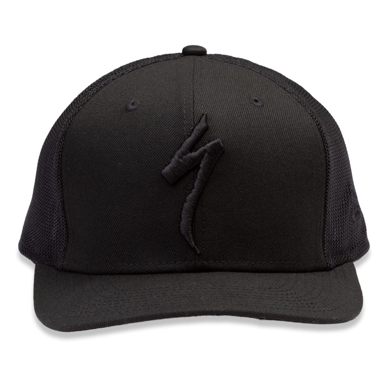 New Era S-Logo Trucker Hat One Size Black