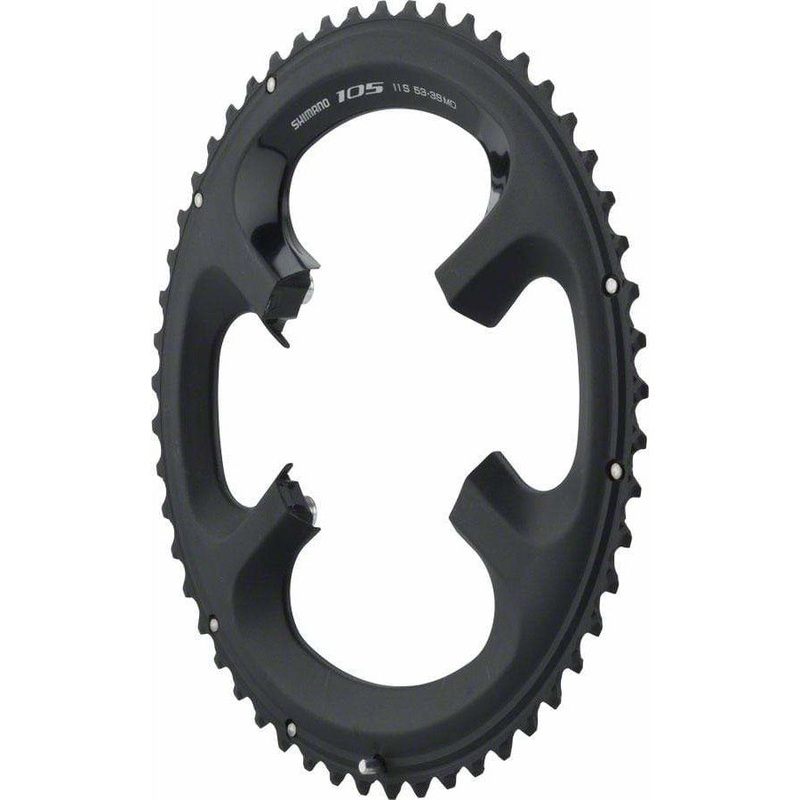 105 5800-L 53t 110mm 11-Speed Chainring For 53/39t Black 110mm 53t