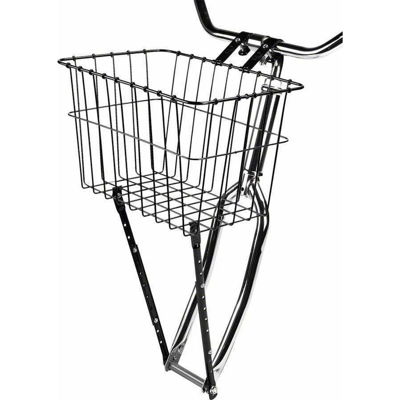 198 Front Basket with Adjustable Leg: Gloss Black
