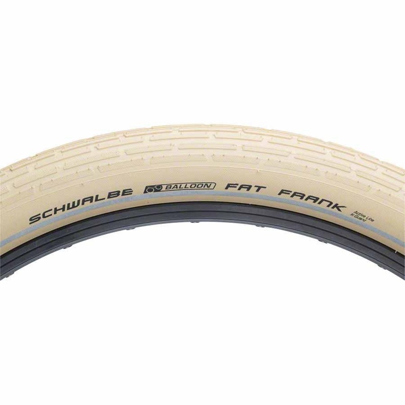 Fat Frank Bike Tire, Active Line, Basic Compound, K-Guard, Creme- 26 x 2.35″ 26 x 2.35″ Cream