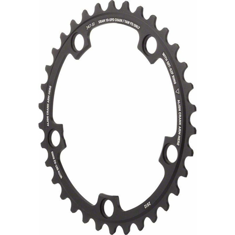 Red Yaw 34T 10-Speed 110mm Chainring Use with 50T 110mm 50t