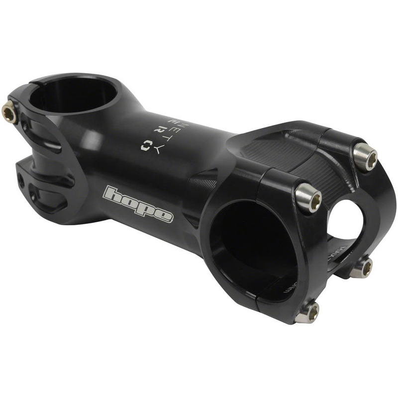 Hope XC Bike Stem – 31.8 Clamp, +/-0, 1 1/8″, Black 31.8mm 0 Degreess 70mm