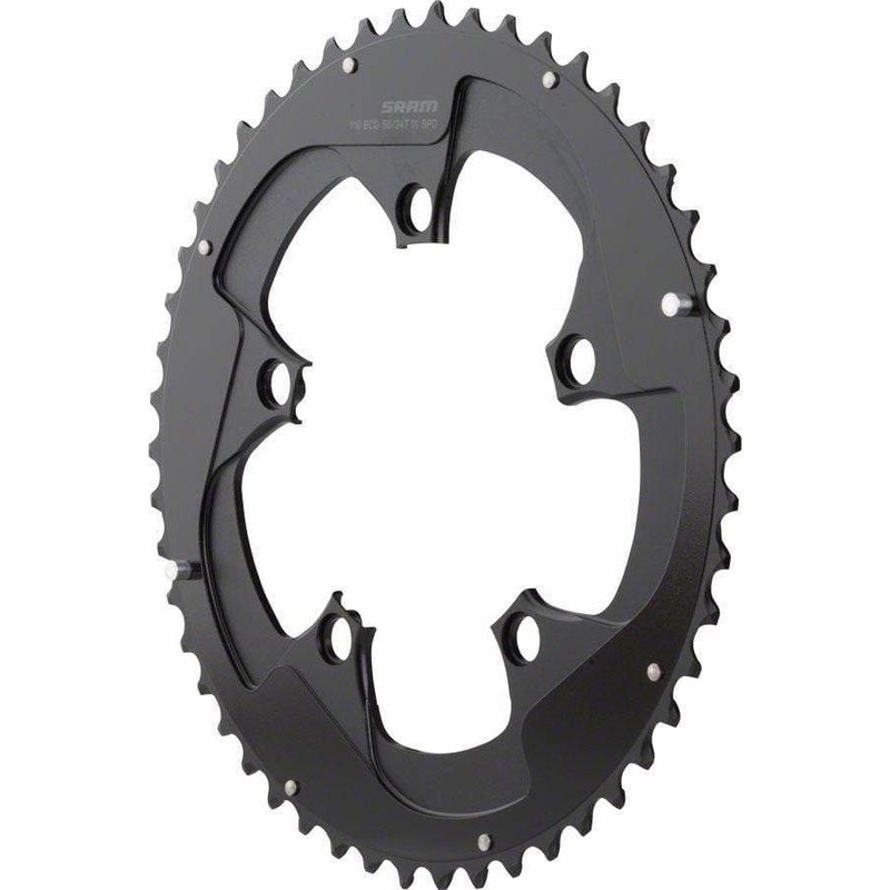 Red 22 50T x 110mm BCD YAW Chainring with Two Pin Positions, B2 110mm 50t