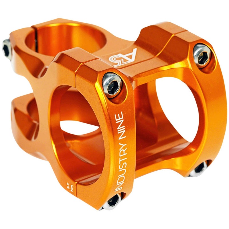 A318 Bike Stem – 31.8mm Clamp, +/-4.4, 1 1/8″, Aluminum, Orange 31.8mm 4 Degrees 40mm