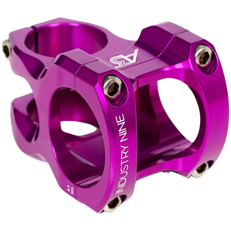 A318 Bike Stem – 31.8mm Clamp, +/-4.4, 1 1/8″, Aluminum, Purple 31.8mm 4 Degrees 40mm