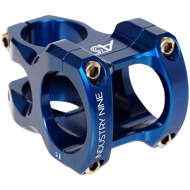 A35 Bike Stem – 35mm Clamp, +/-6, 1 1/8″, Aluminum, Blue 35mm 6 Degrees 40mm