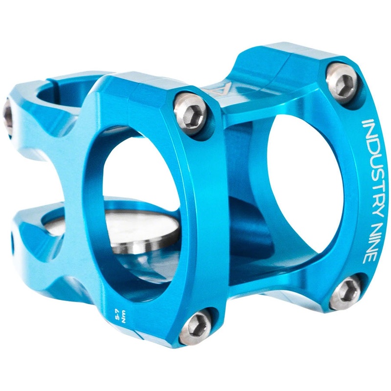 A35 Stem – 50mm 35mm Clamp +/-6 1 1/8″ Aluminum Turquoise 35mm 6 Degrees 50mm