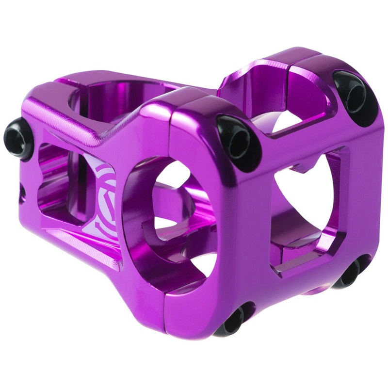 Cavity Mountain Bike Stem – 31.8 Clamp, +/-0, 1 1/8″, Purple 31.8 mm 0 Degrees 35 mm