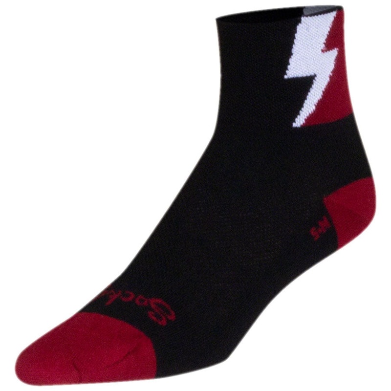 Classic Bolt Bike Socks – Black Black Small / Medium