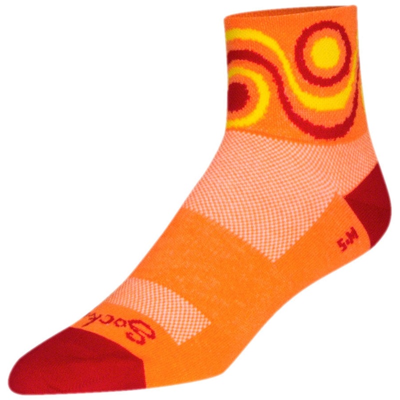 Classic Flow Bike Socks – Orange Orange Small / Medium