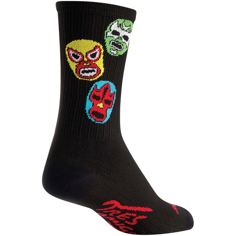 SGX Three Amigos Bike Socks – Black Black Small / Medium