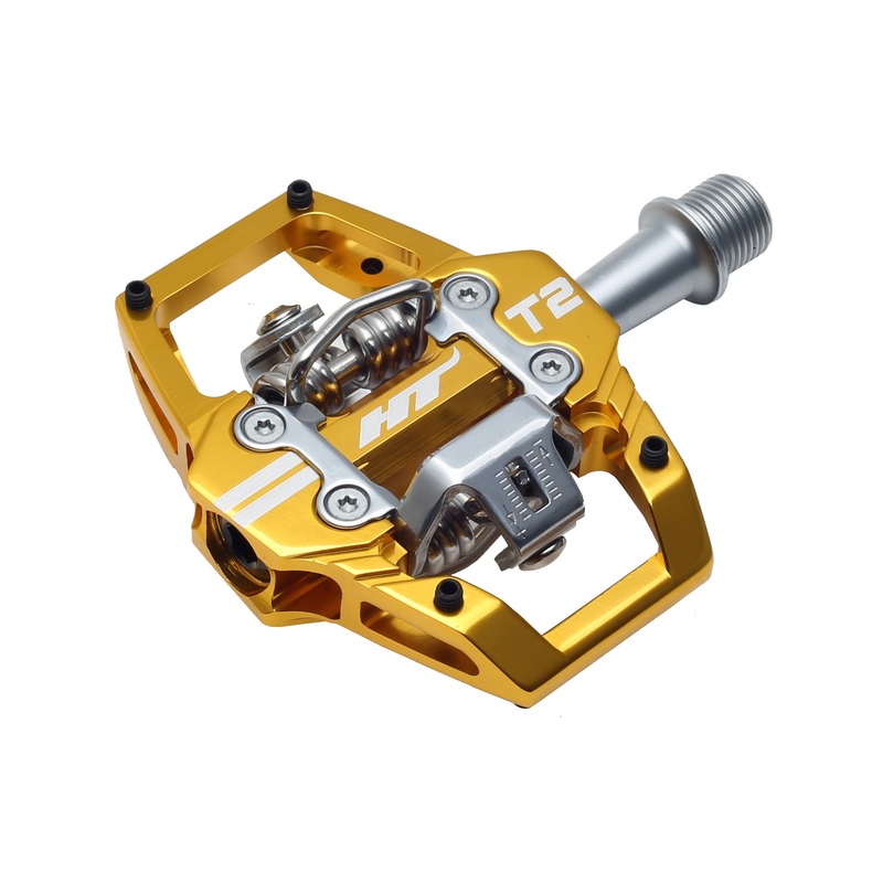 T2 Clipless CrMo Platform Pedals Gold