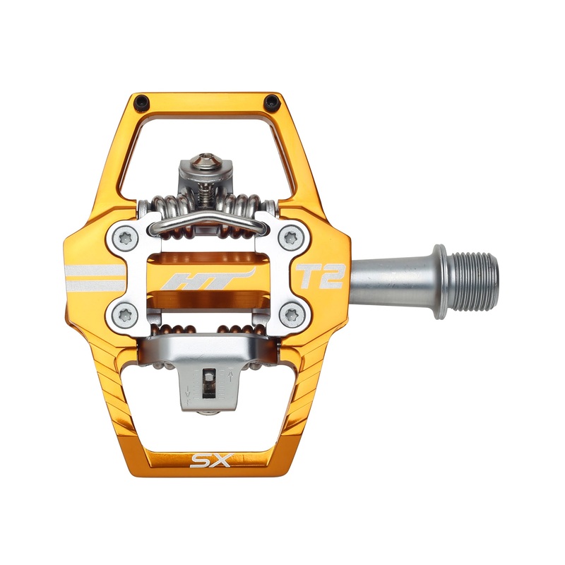 T2-SX Dual Sided Clipless Platform Pedals Orange