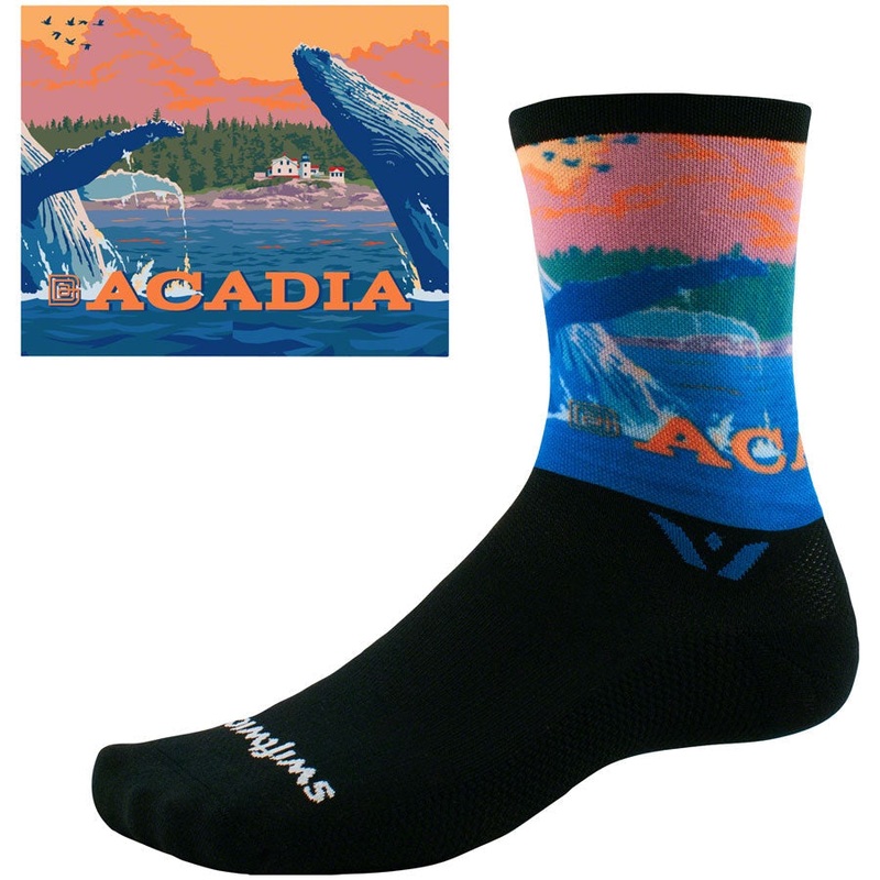 Vision Six Impression National Park Bike Socks –  Impression Acadia Black Small