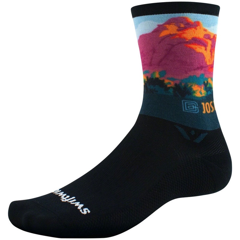 Vision Six Impression National Park Bike Socks – Joshua Tree Black Small